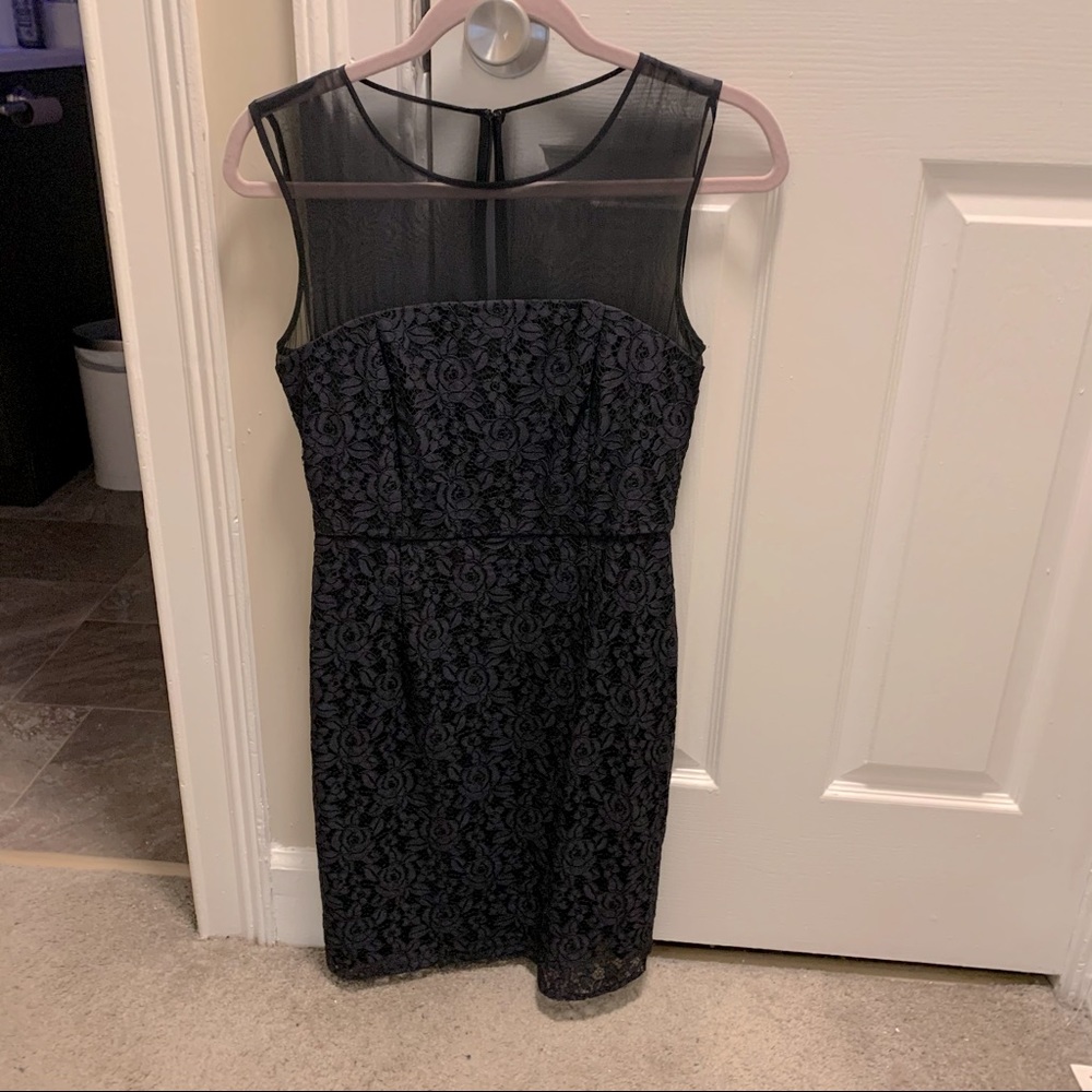 DVF floral black lace cocktail dress